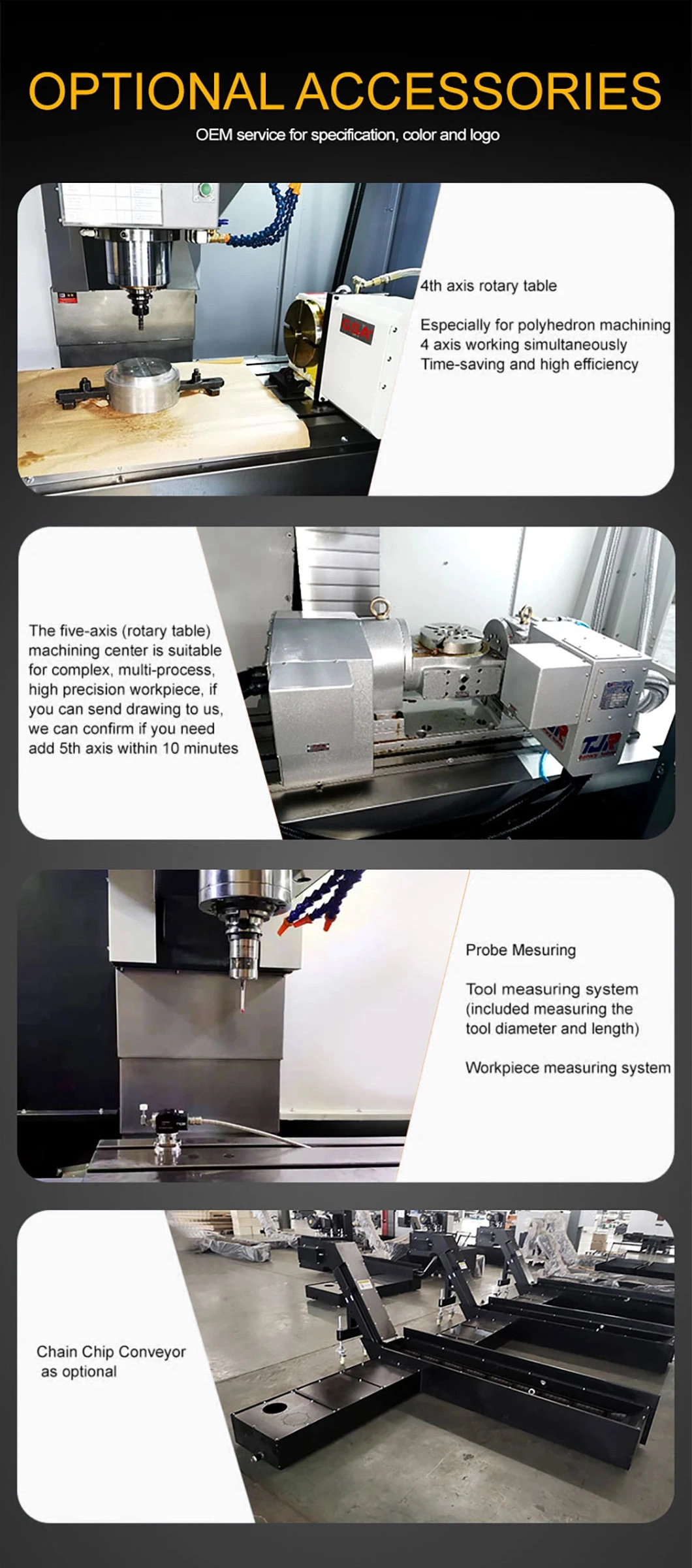 DV-1166 Customized for Machinery CNC Milling Machining Center in High Quality Options